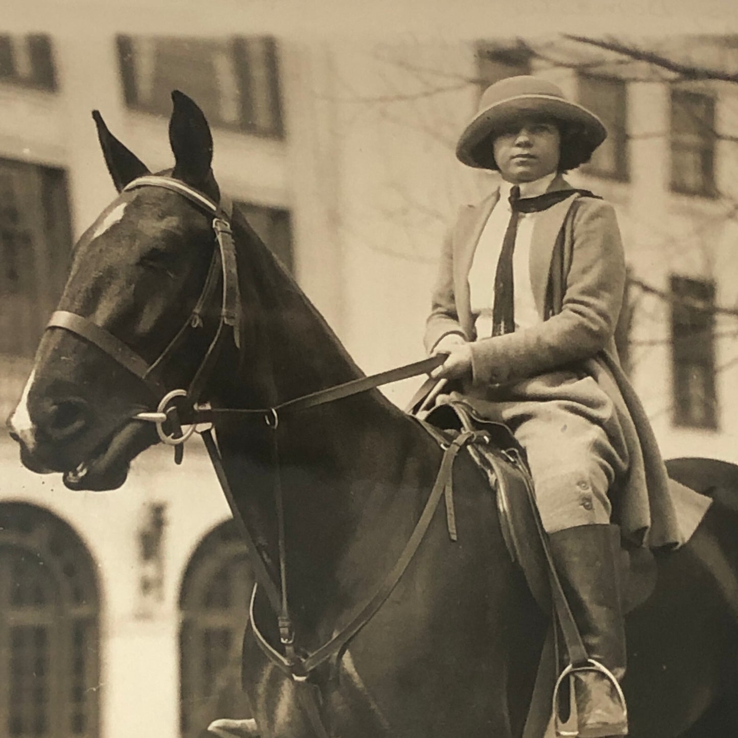 Press Photo Photograph Daughter of Senator James Couzens on Horse 1923