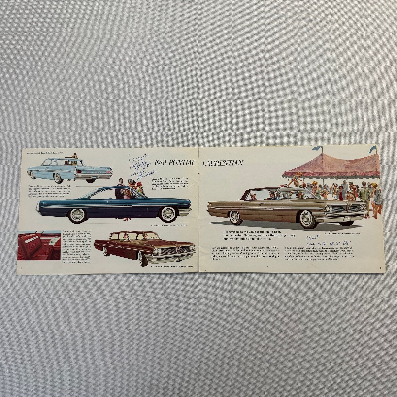 1961 Pontiac Sales Brochure Parisienne Laurentian Strato Chief Canadian Catalog