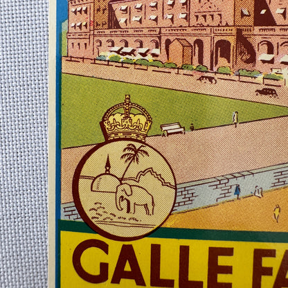 Vintage Hotel Travel Luggage Label Ceylon Colombo Sri Lanka Galle Face Hotel