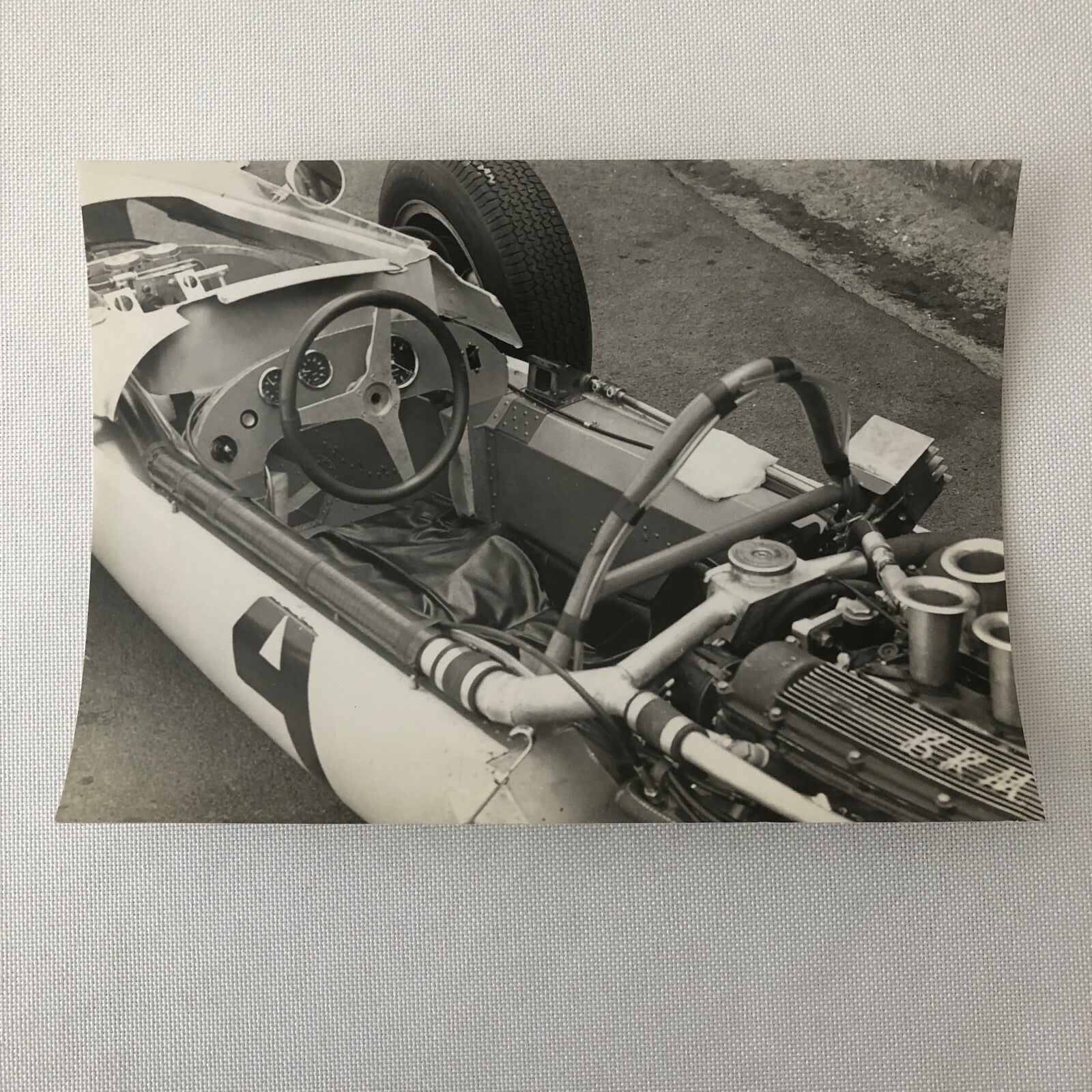 Vintage BRM Racing Car Photo Photograph Print Grand Prix 