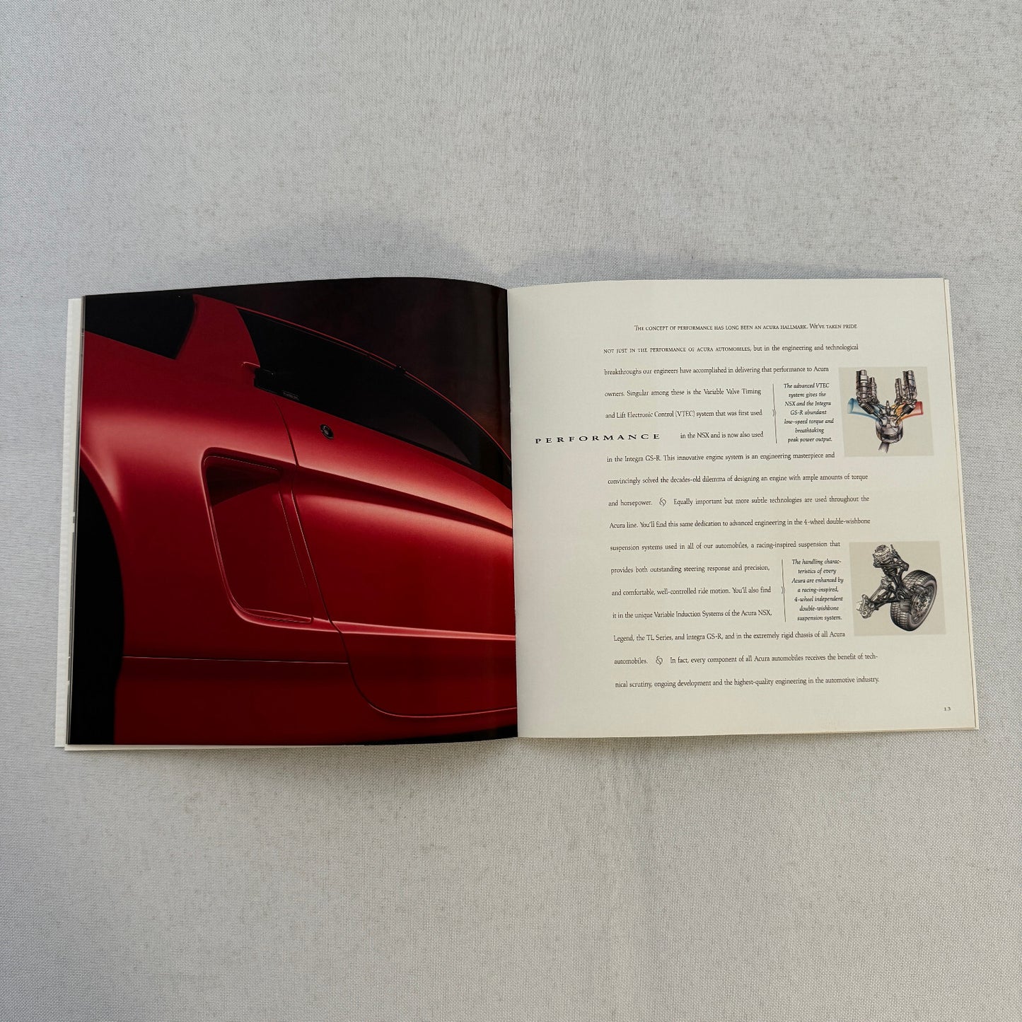 Acura Car Sales Brochure Catalog Integra NSX Legend TL 1995 1996