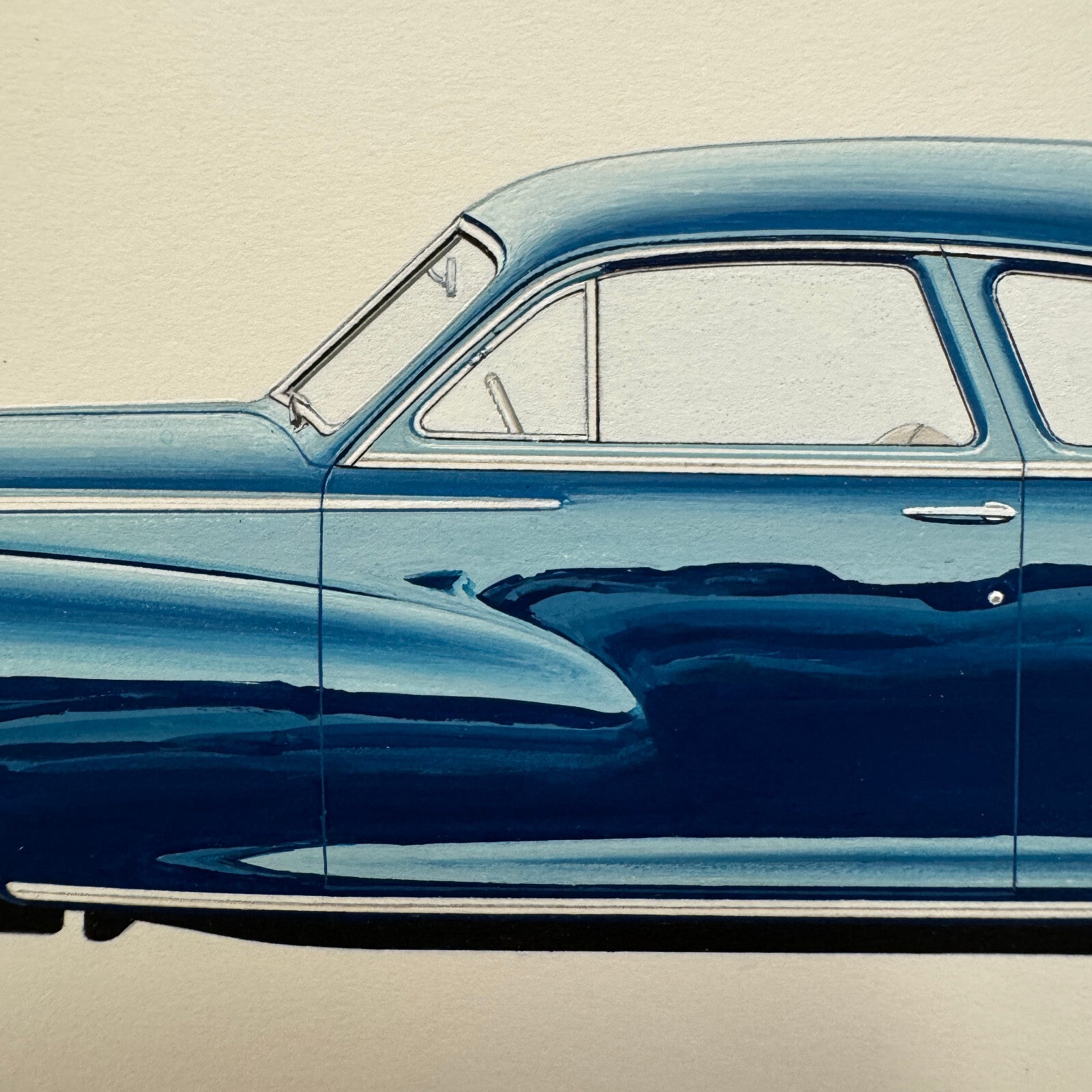 1947 Packard Custom Super Clipper Club Car Illustration Art Drawing Hand Drawn