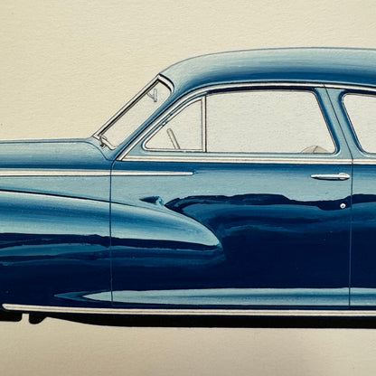 1947 Packard Custom Super Clipper Club Car Illustration Art Drawing Hand Drawn
