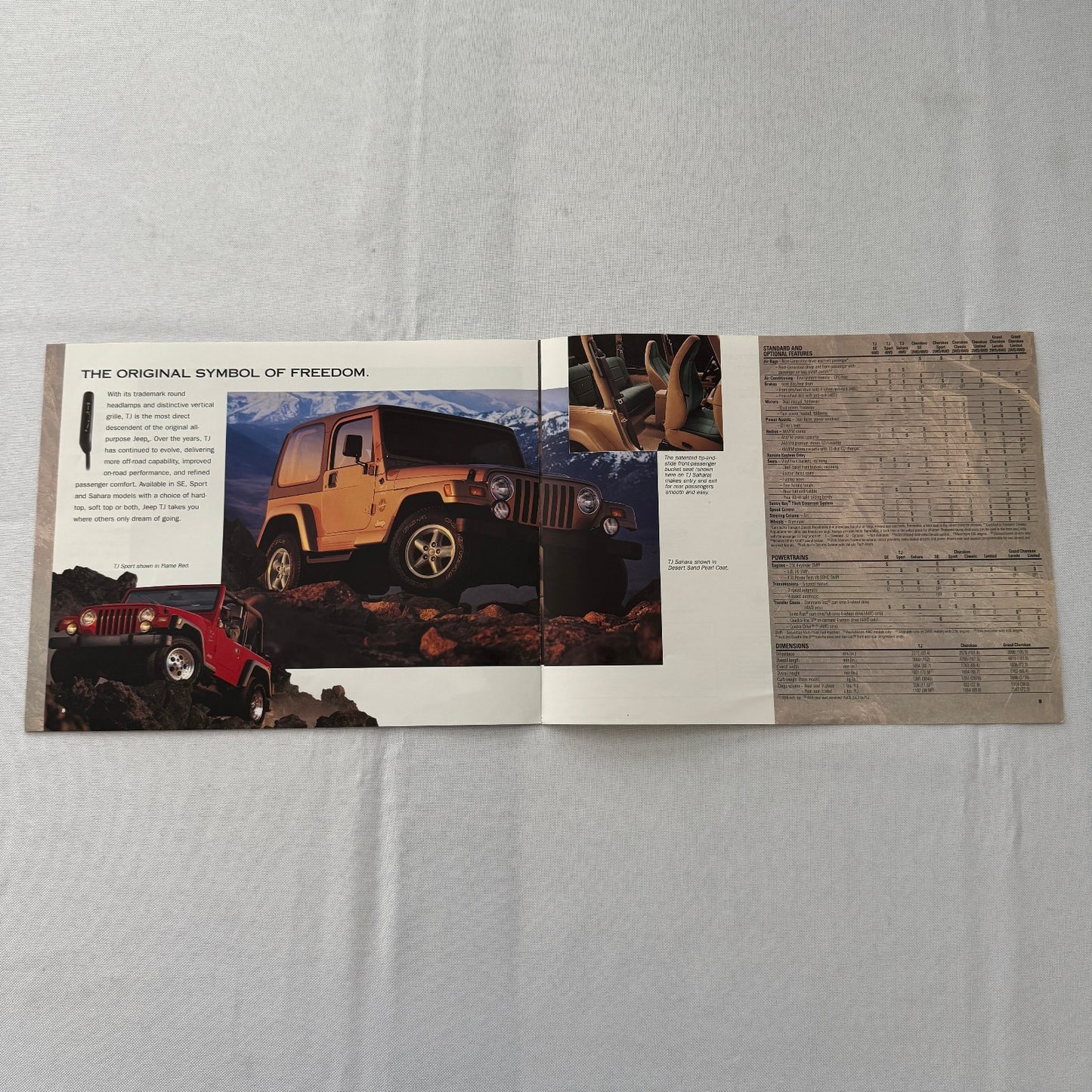 1999 Jeep Sales Brochure Catalog Grand Cherokee TJ Canadian