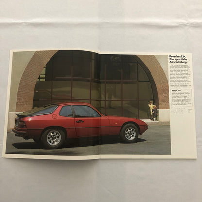 Porsche Sales Brochure Catalog 924 944 911 SC 911SC 911 Turbo 928S 928 S GERMAN