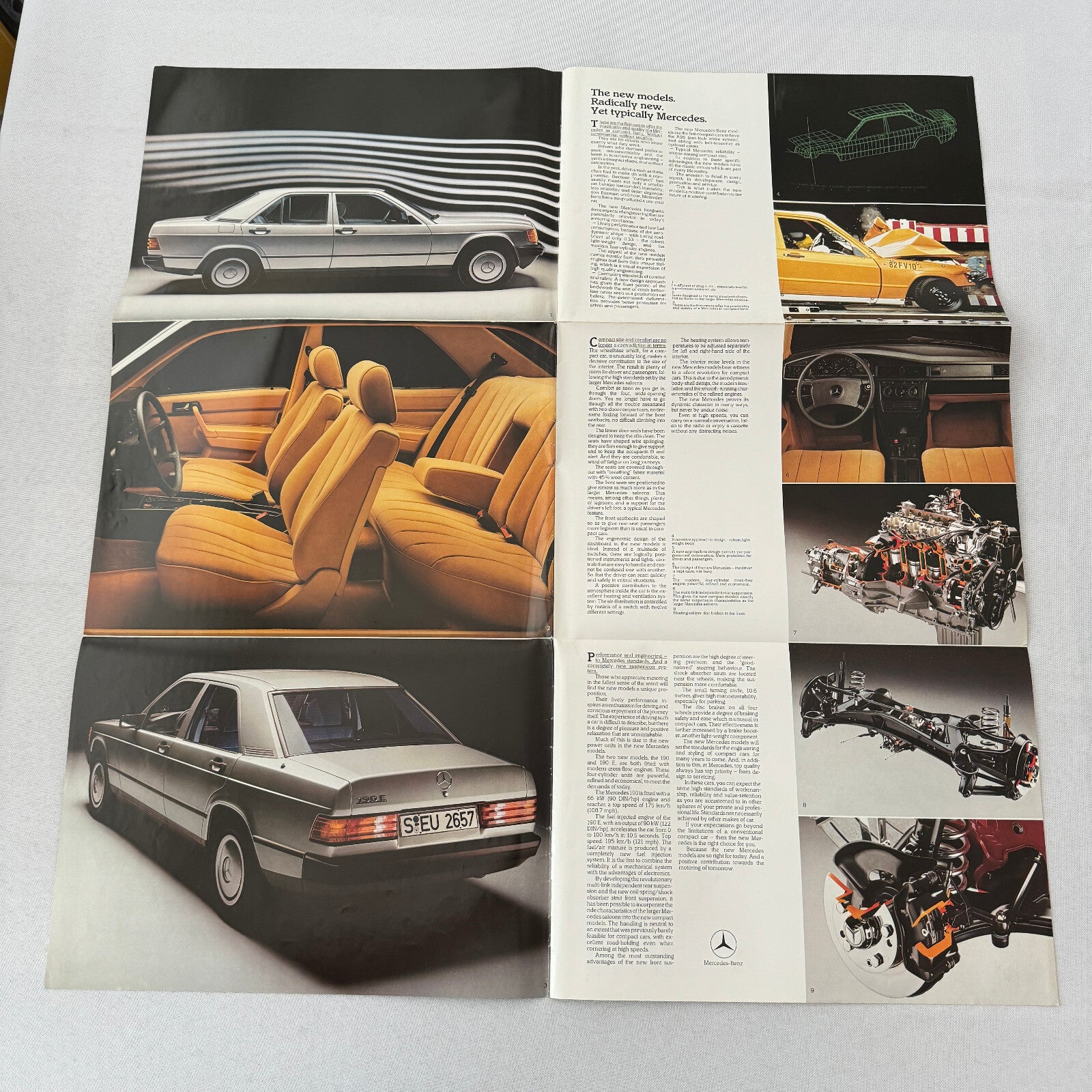 Mercedes Benz 190 and 190E Car Sales Brochure Catalog Advertising 190 E