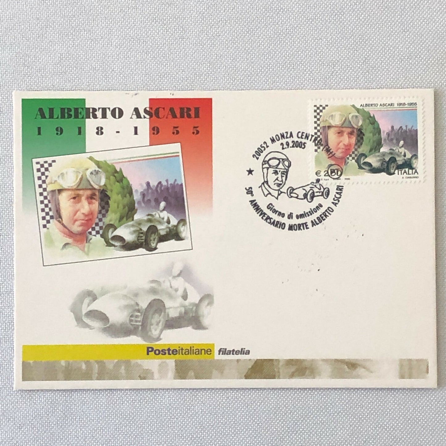 2005 Alberto Ascari Racing Postcard with Stamp Post Card 