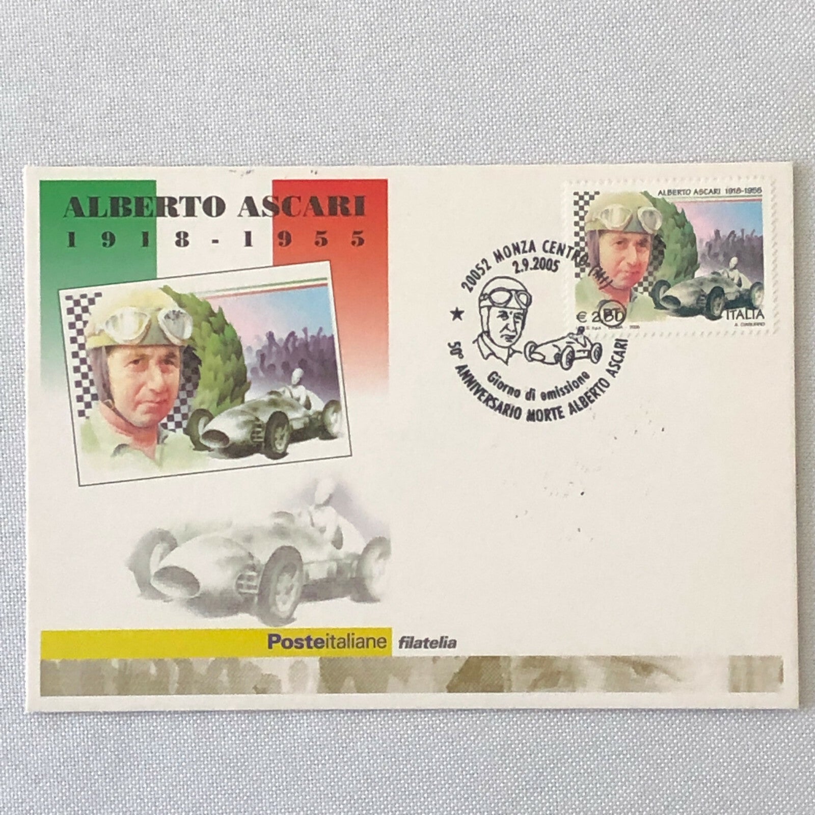 2005 Alberto Ascari Racing Postcard with Stamp Post Card 
