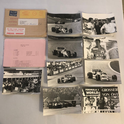 1987 Austrian Grand Prix Formula One Racing Photo Lot 9x Ayrton Senna Mansell +