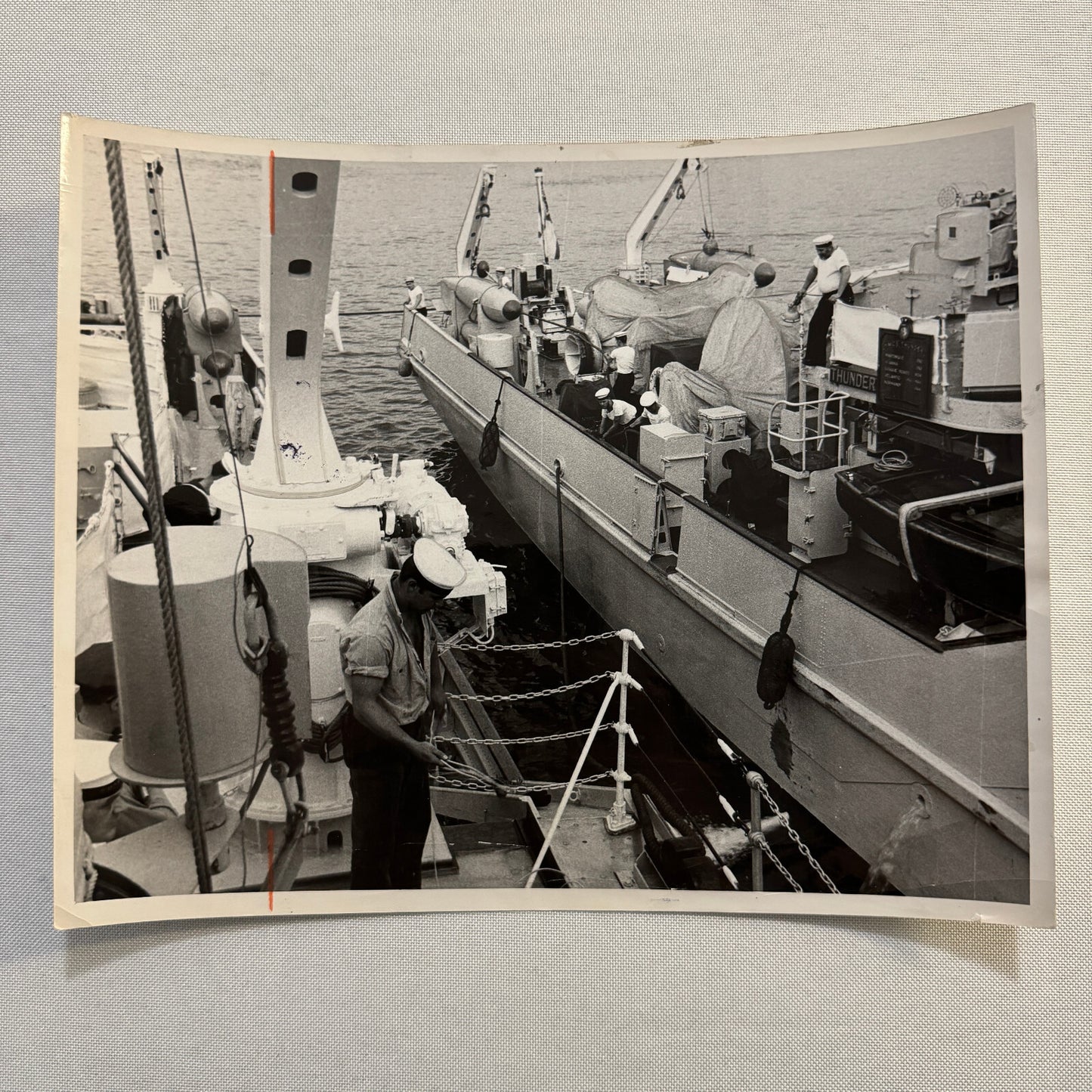 Military Ship Photo Photograph Boat HMCS Thunder Royal Canadian Navy Vintage
