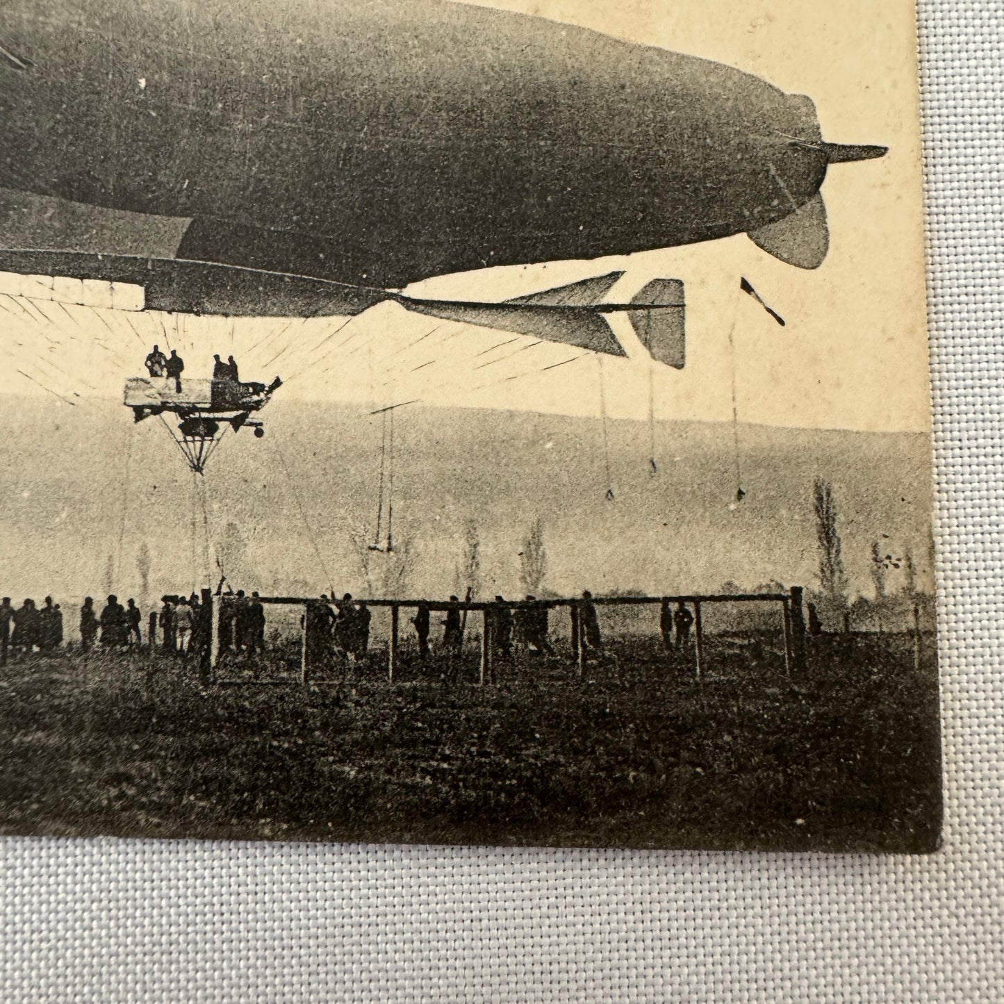 Vintage Zeppelin Airship Dirigible Postcard Post Card French La Republique