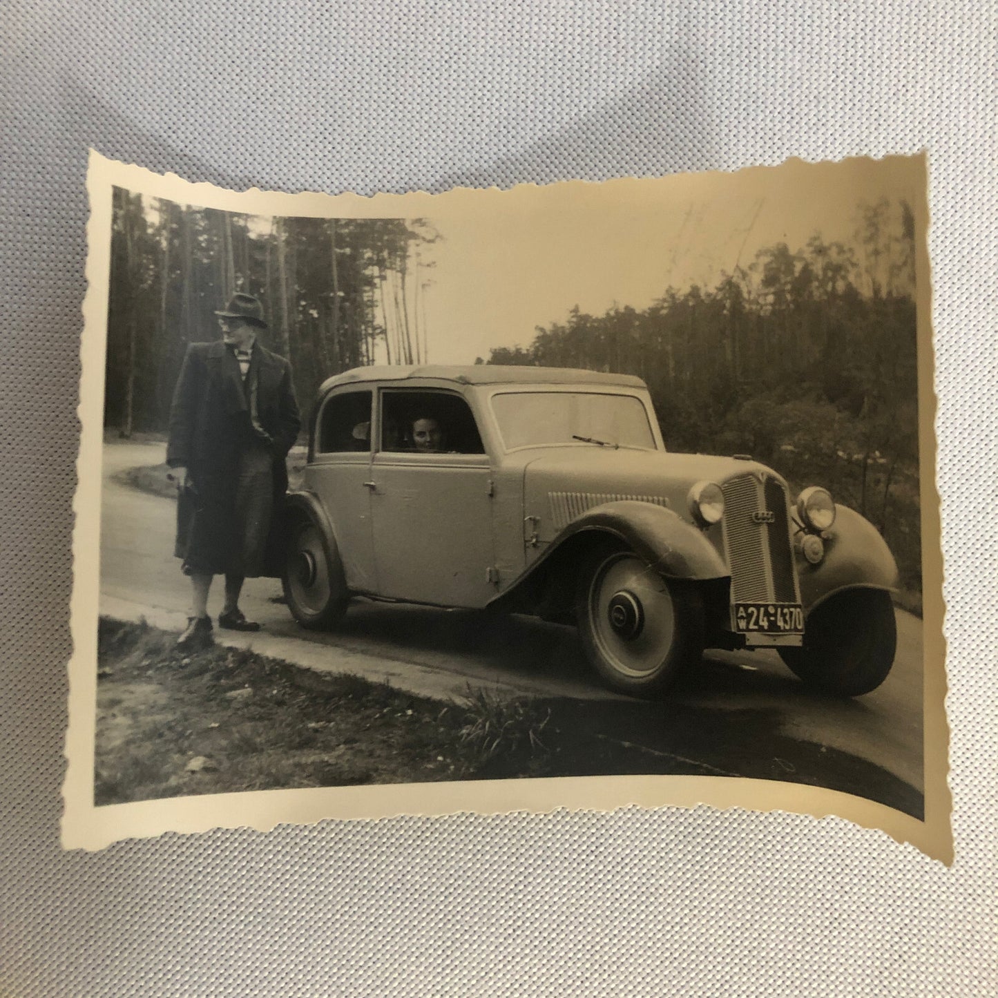 Vintage Audi Auto Union Photo Car People Woman Photograph Lot AL22SM1