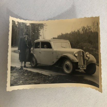 Vintage Audi Auto Union Photo Car People Woman Photograph Lot AL22SM1