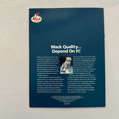 Mack Mid Liner CS Series Truck Sales Brochure Catalog Advertising