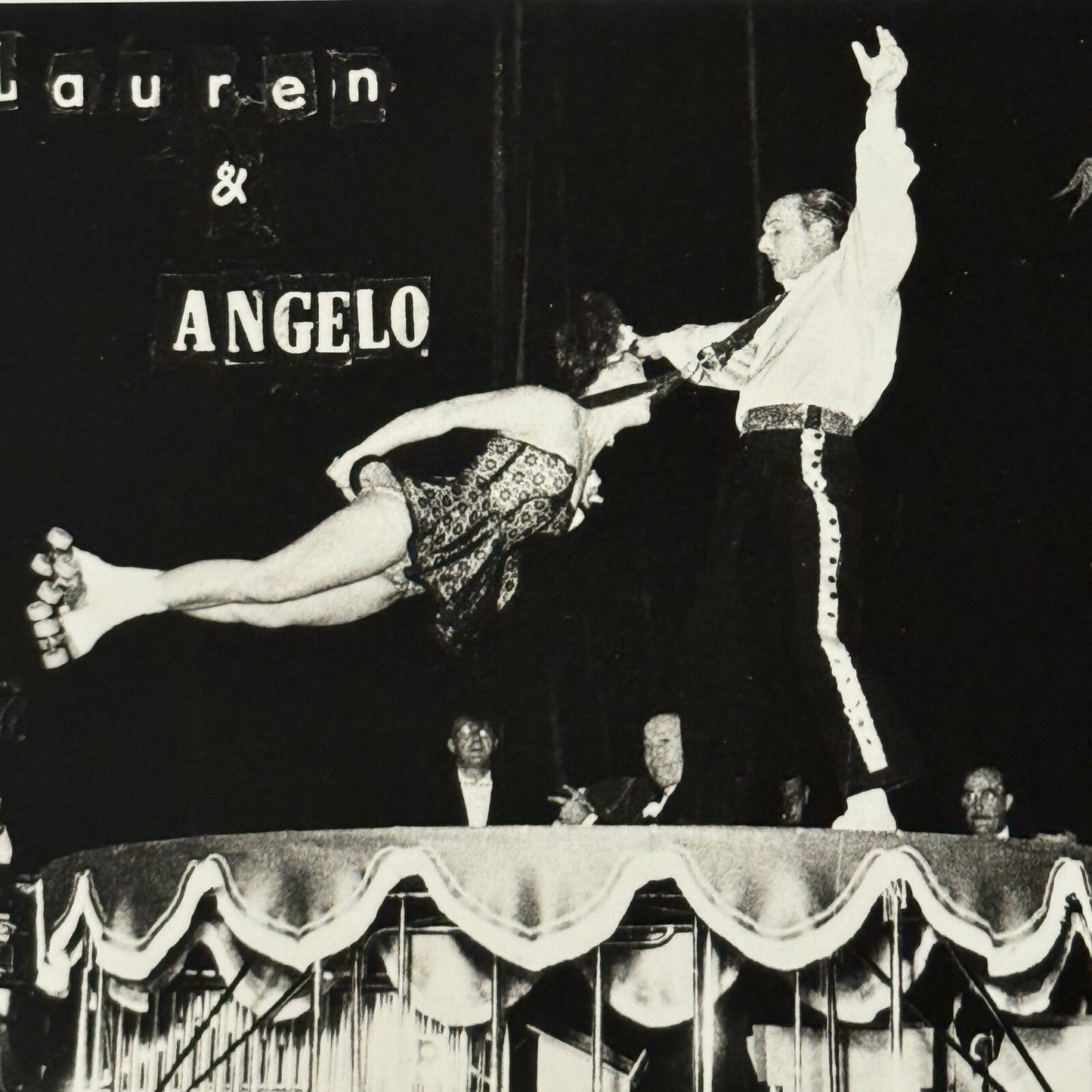 Vintage Circus Rollerskating Roller Skate Act Photo Photograph Lauren and Angelo