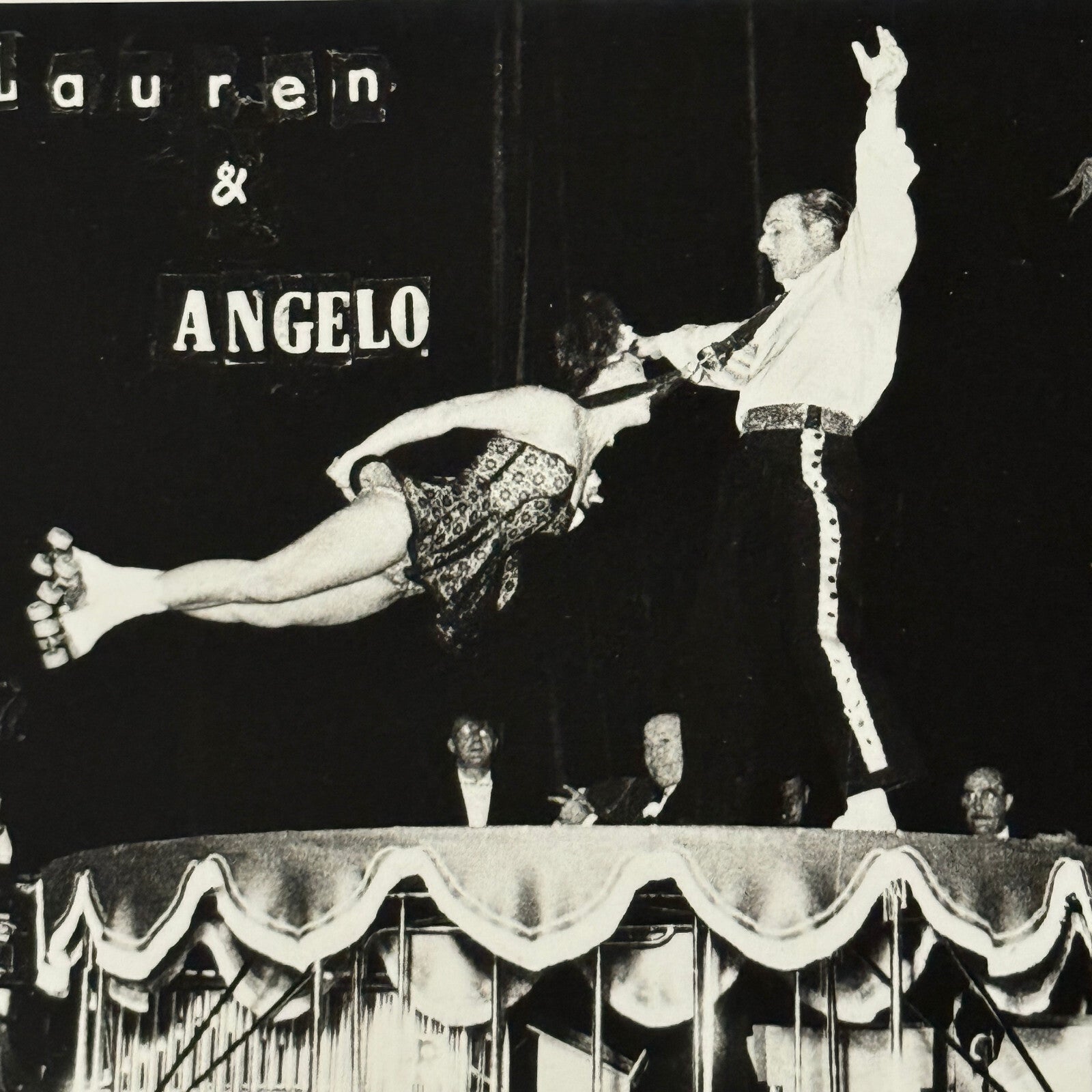 Vintage Circus Rollerskating Roller Skate Act Photo Photograph Lauren and Angelo