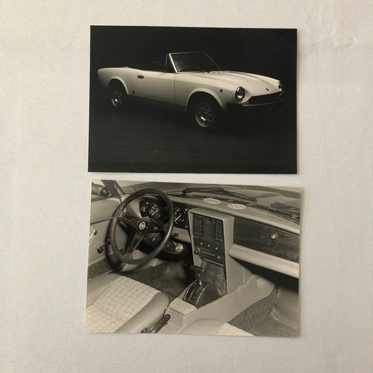 Fiat 2000 Spider Pininfarina Photo Photograph Lot of 2