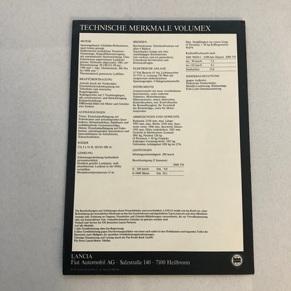 Lancia Beta Coupe Car Sales Brochure Catalog German Text