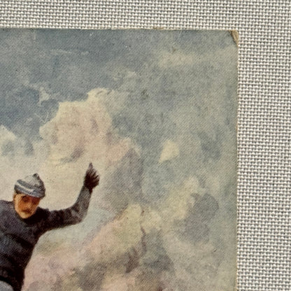 Tucks Postcard High Jump Skiing Antique Vintage Gilette