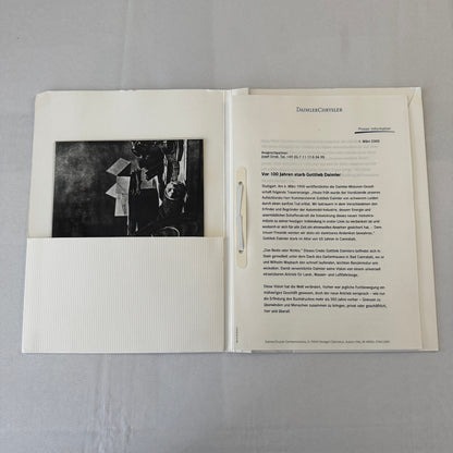 Mercedes Benz History Early Press Kit Gottlieb Daimler Photos GERMAN