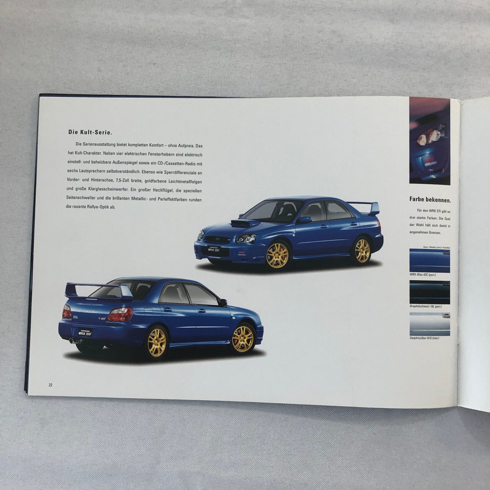 Subaru Impreza WRX STi Car Sales Brochure Catalog GERMAN TEXT European