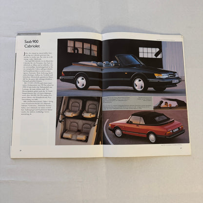 1993 Saab 900 Car Sales Brochure Catalog Saab 900 Cabriolet Turbo 16S GERMAN