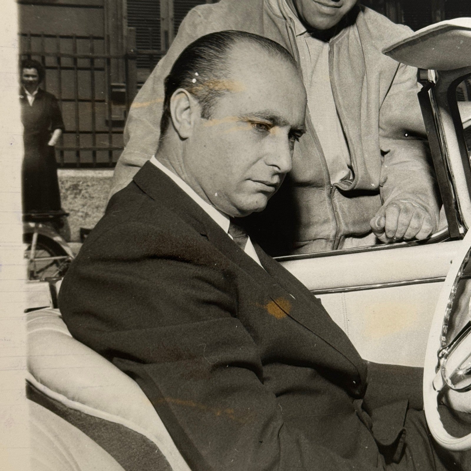 Juan Manuel Fangio Mercedes 300 SL Roadster Italian Press Photo Photograph 1958