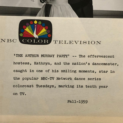 Arthur Murray Dancer Dance NBC Television Press Photo Photograph 1959