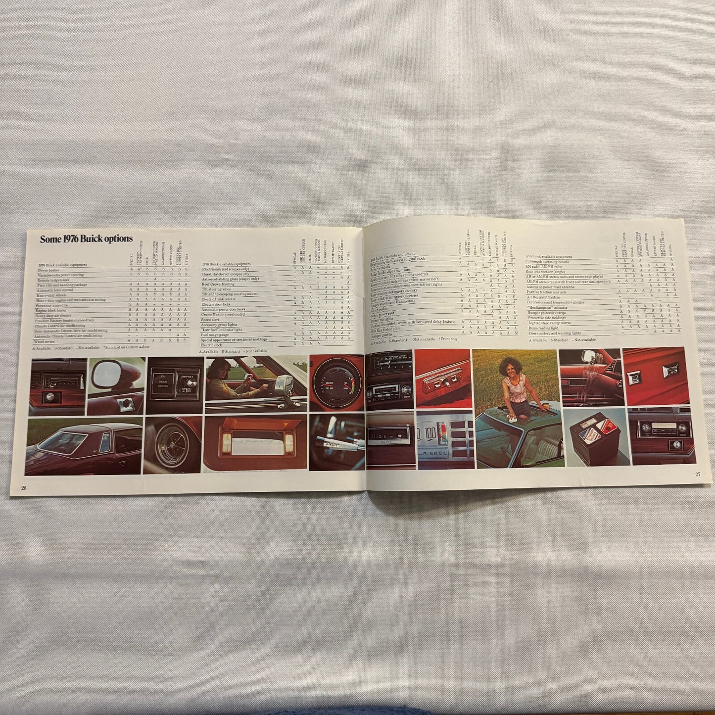 1976 Buick Car Sales Brochure Catalog Regal Century LeSabre Estate Wagon Riviera