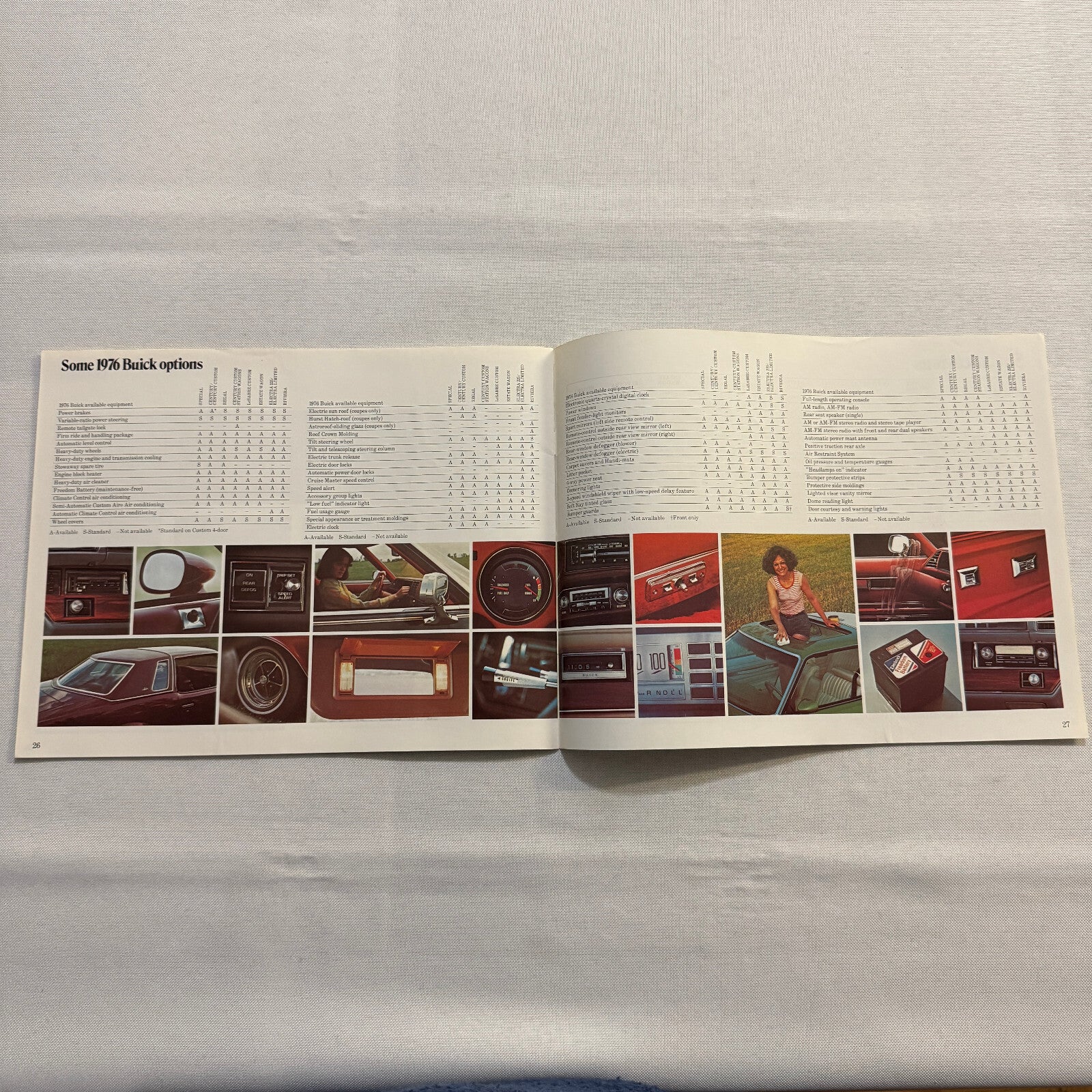 1976 Buick Car Sales Brochure Catalog Regal Century LeSabre Estate Wagon Riviera