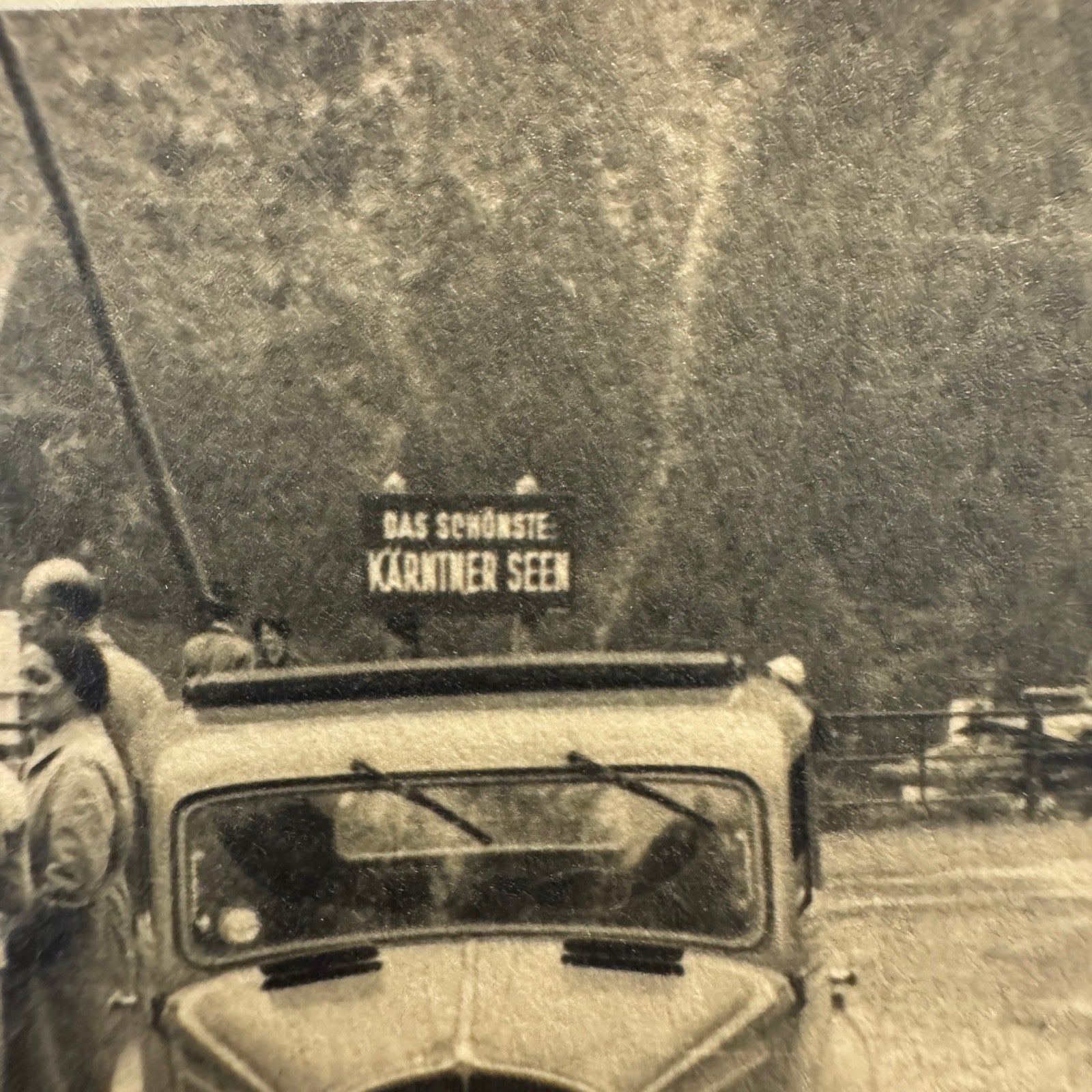 Vintage Photograph Photo Print People with Car Automobile European