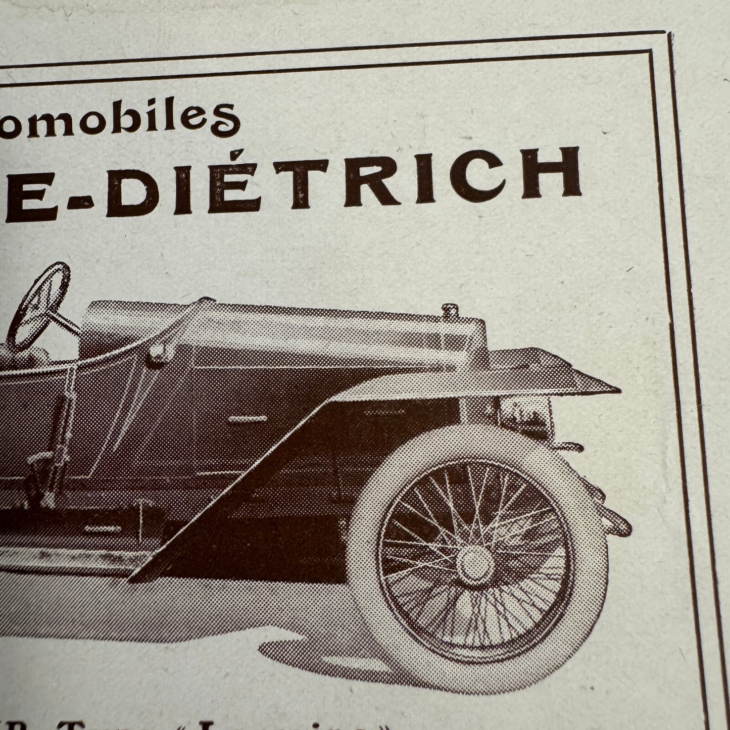 Automobiles Lorraine Dietrich Advertisement Ad Vintage Car Automobile Torpedo