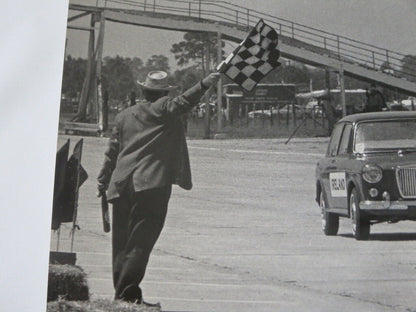 Vintage 1963 Morris Mini Minor Racing Photo Photograph Denise McLuggage Ireland 