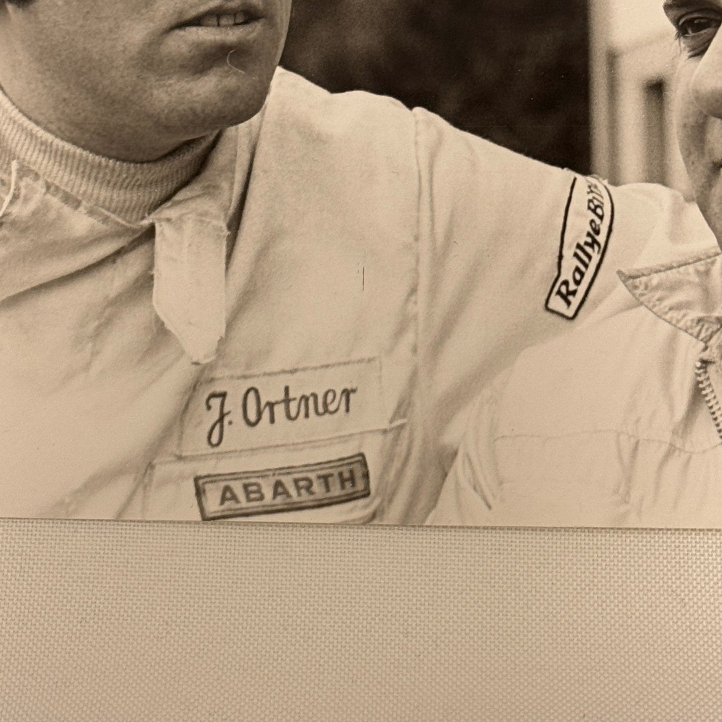 Vintage Abarth Racing Photo Photograph Drivers Johannes Ortner Franco Pilone