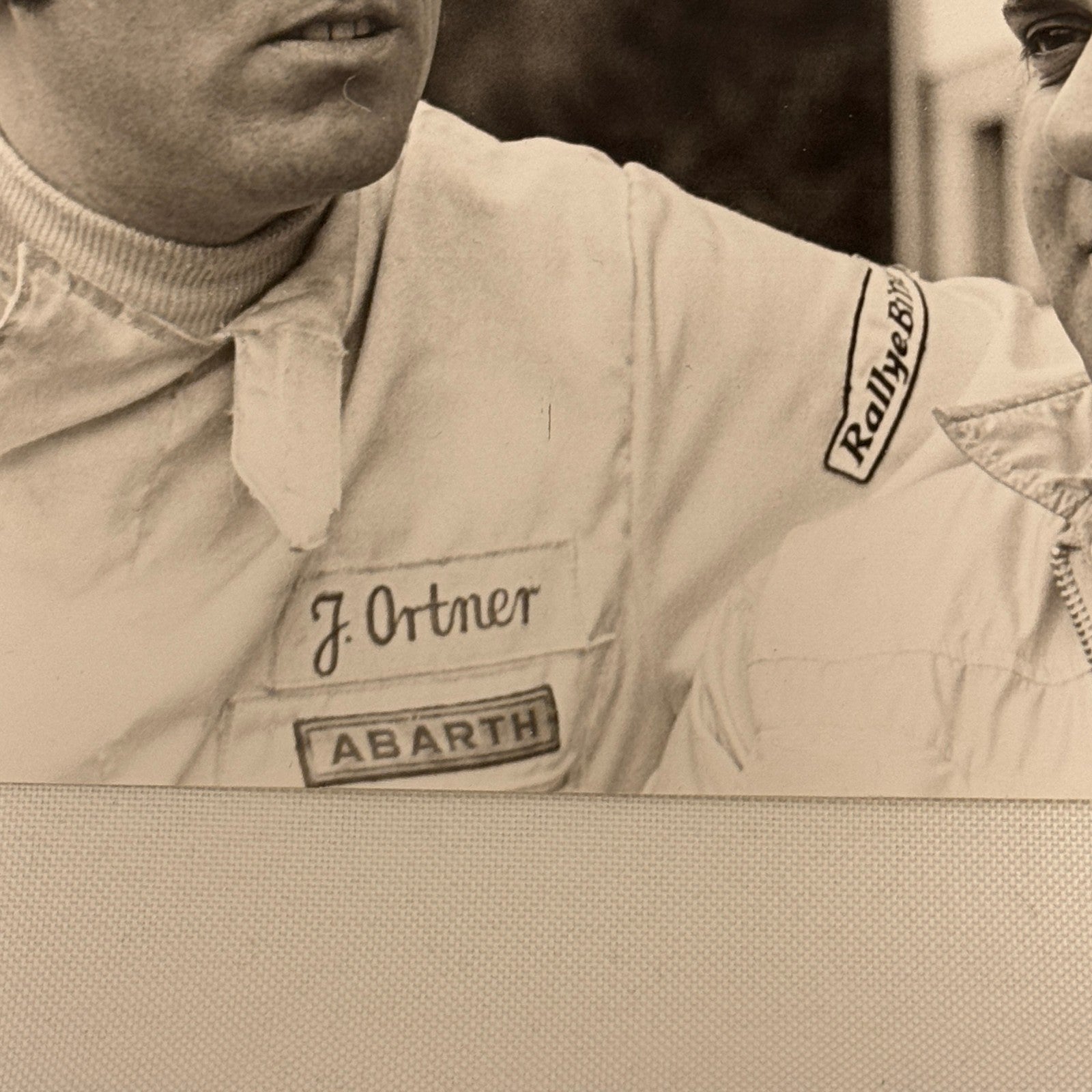 Vintage Abarth Racing Photo Photograph Drivers Johannes Ortner Franco Pilone