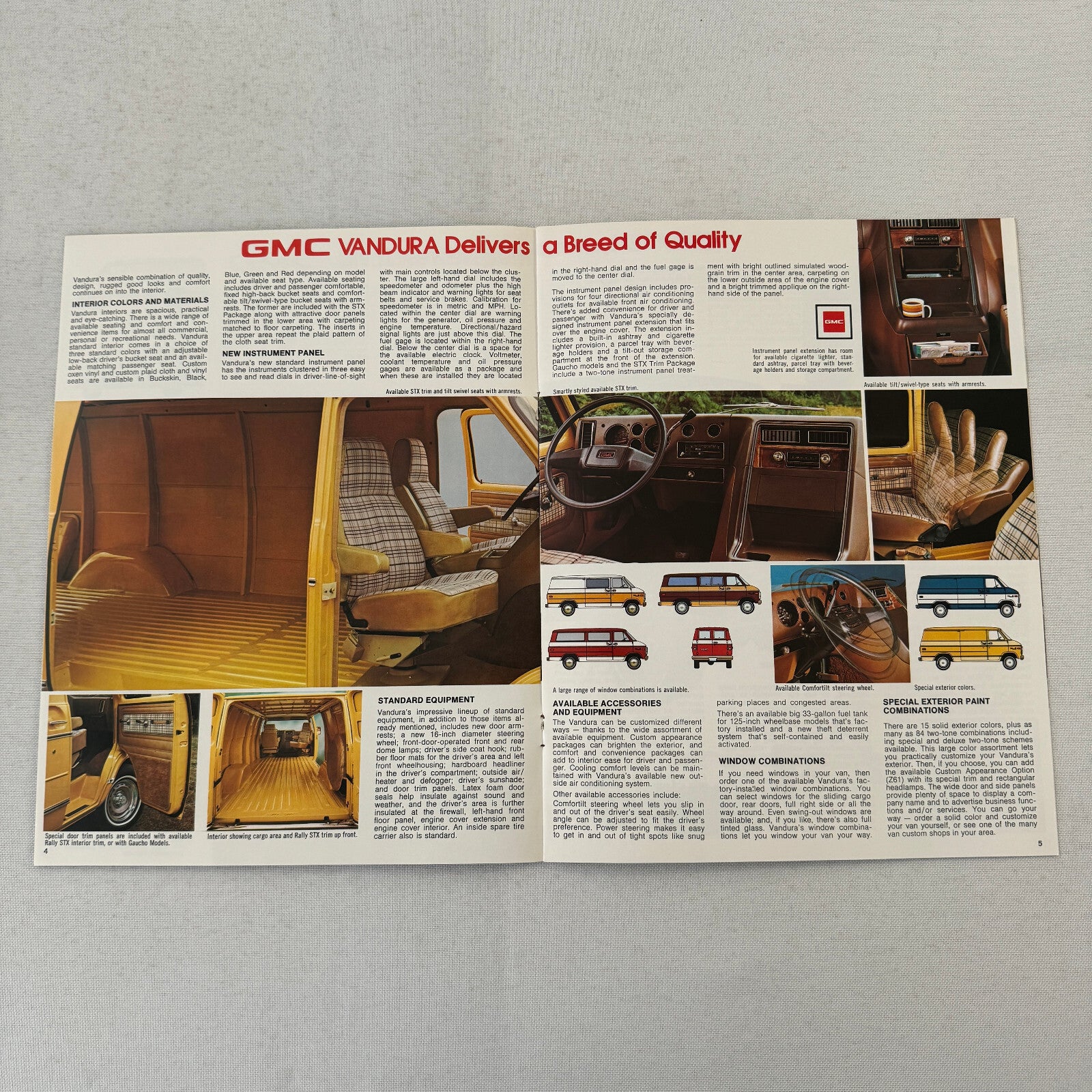 1978 GMC Van Truck Sales Brochure Catalog Vandura Magnavan Gypsy Gaucho Vintage