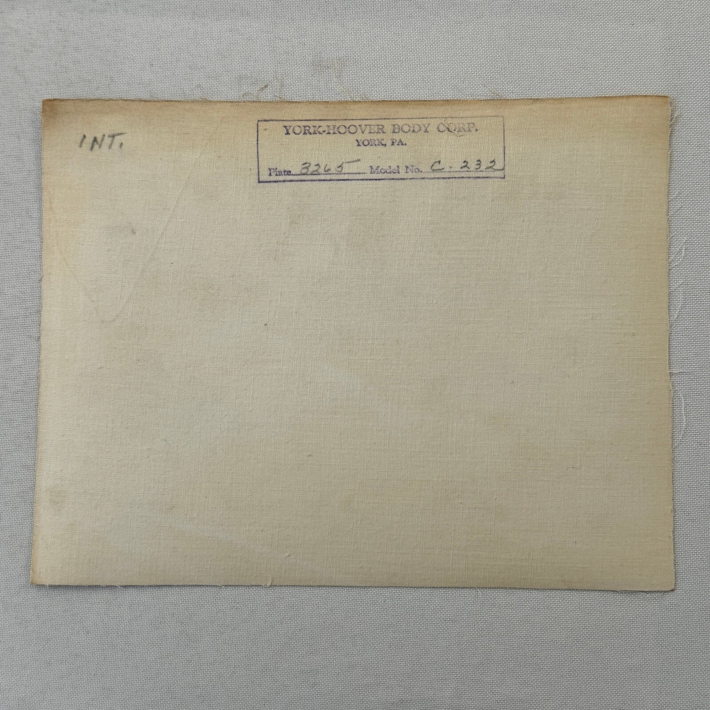 Vintage York Hoover Body Company International Truck Factory Photo Photograph