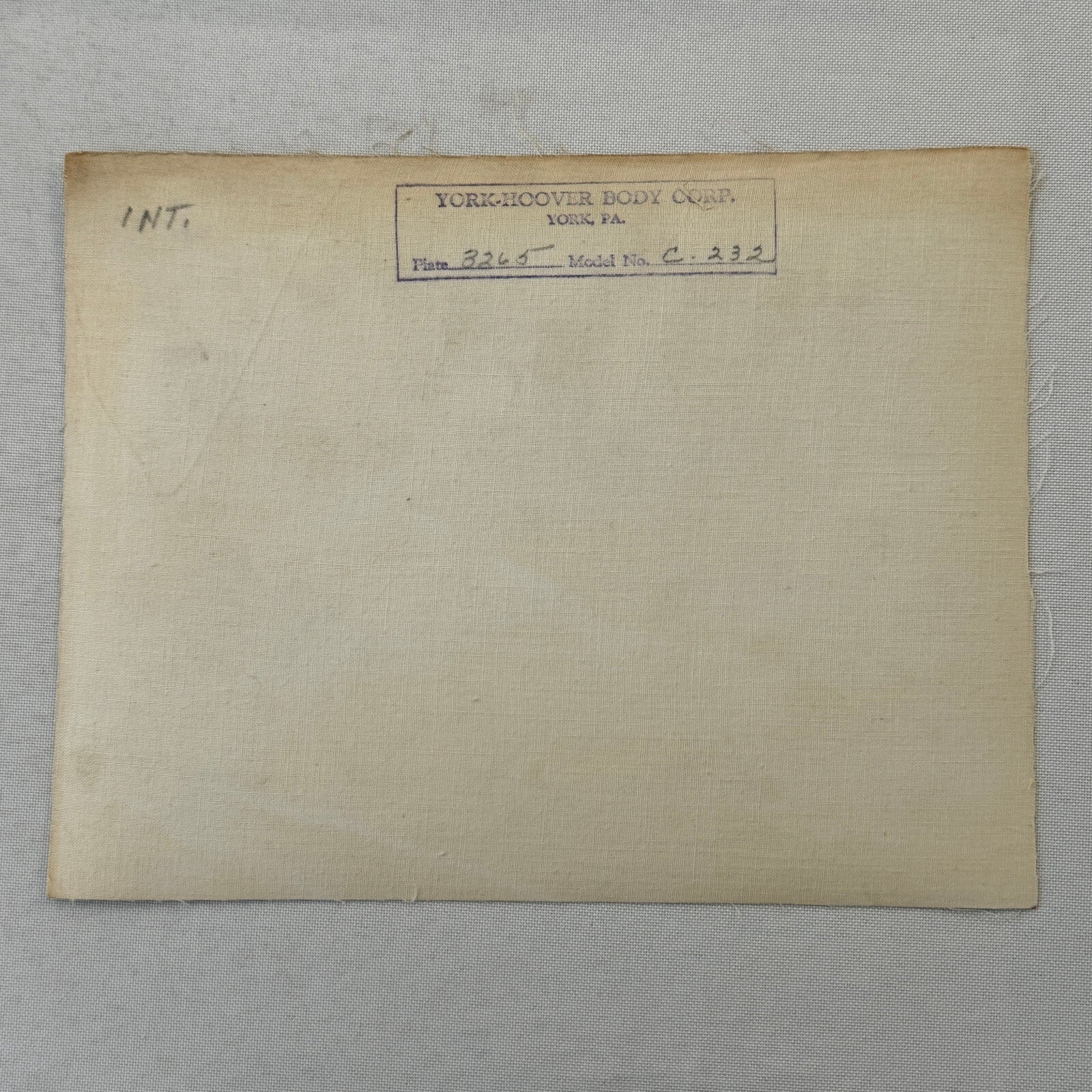 Vintage York Hoover Body Company International Truck Factory Photo Photograph