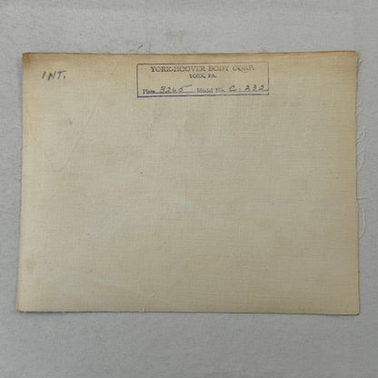 Vintage York Hoover Body Company International Truck Factory Photo Photograph