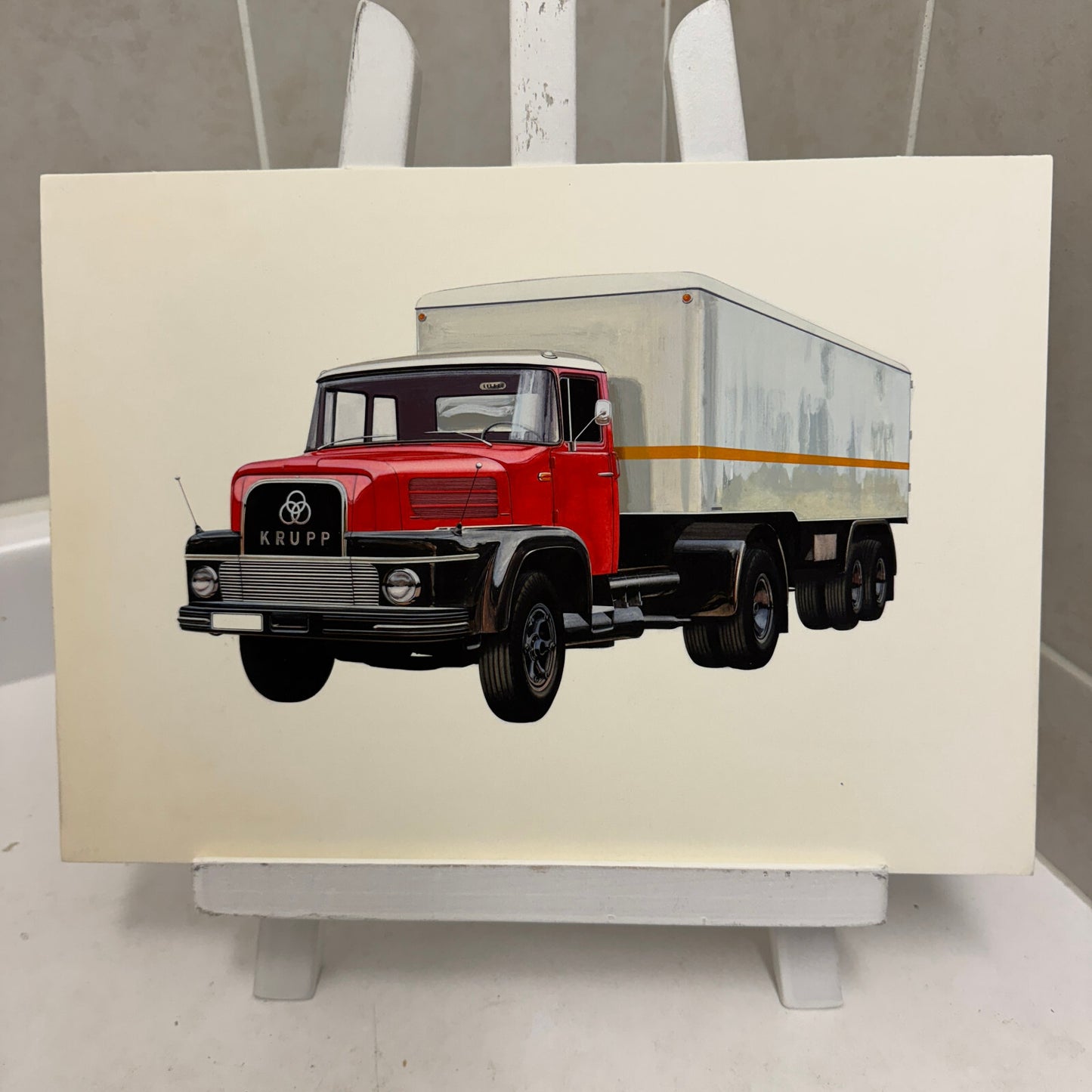Krupp Truck Illustration Art Drawing Hand Drawn Robert Preis Vintage