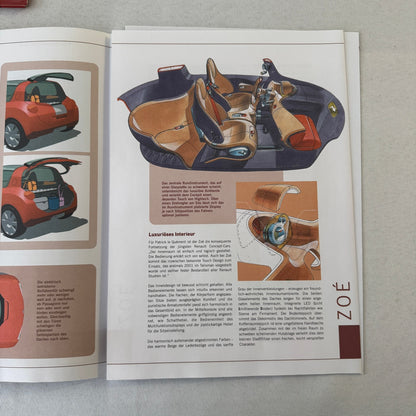 2005 Renault ZOE Concept Car Prototype Press Kit Brochure Photo CD GERMAN