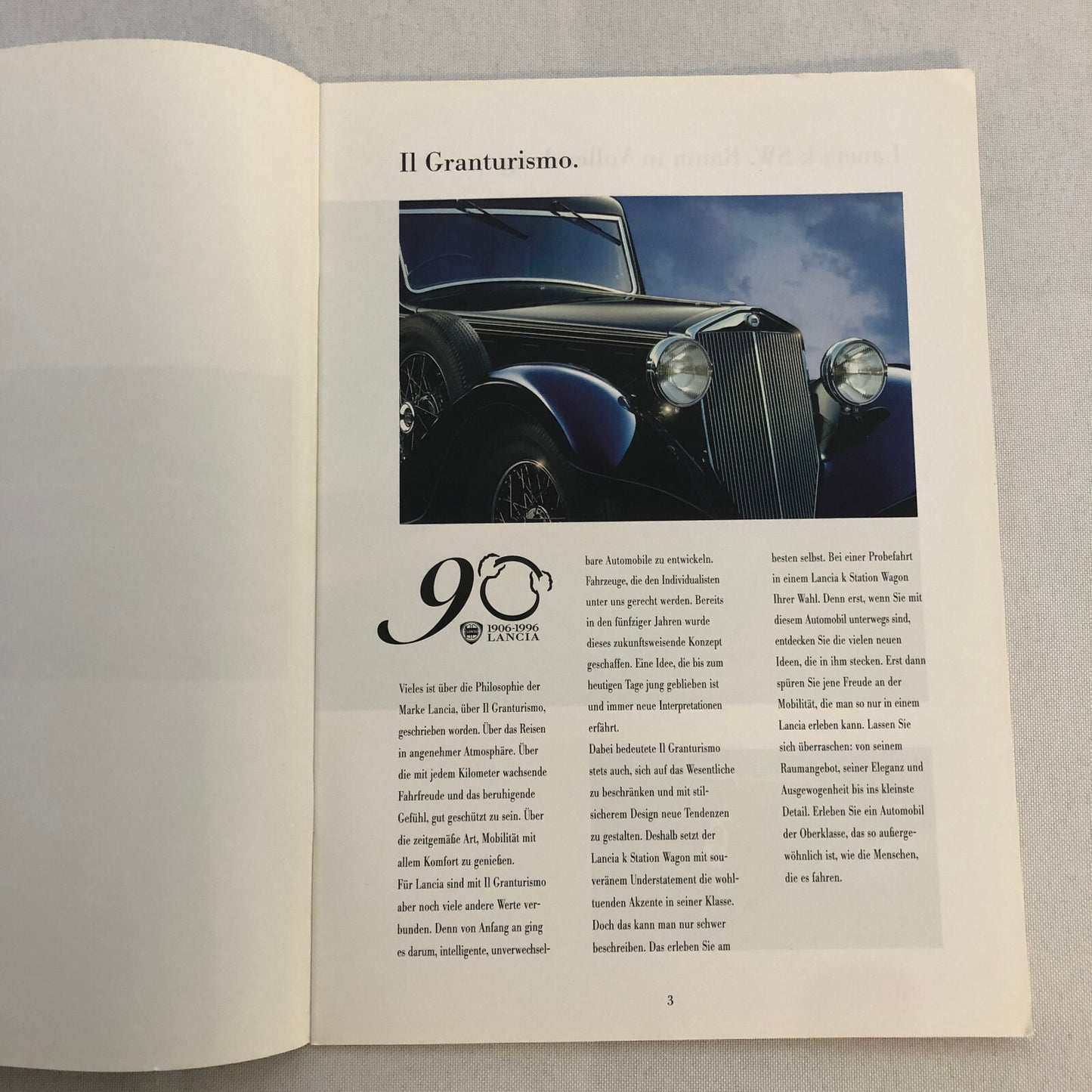 Lancia K SW Station Wagon Sales Brochure Catalog GERMAN LE LS Turbo