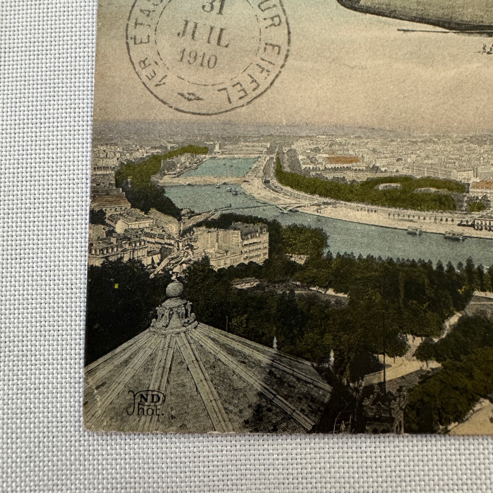 Vintage Zeppelin Airship Dirigible Postcard Post Card French La Republique