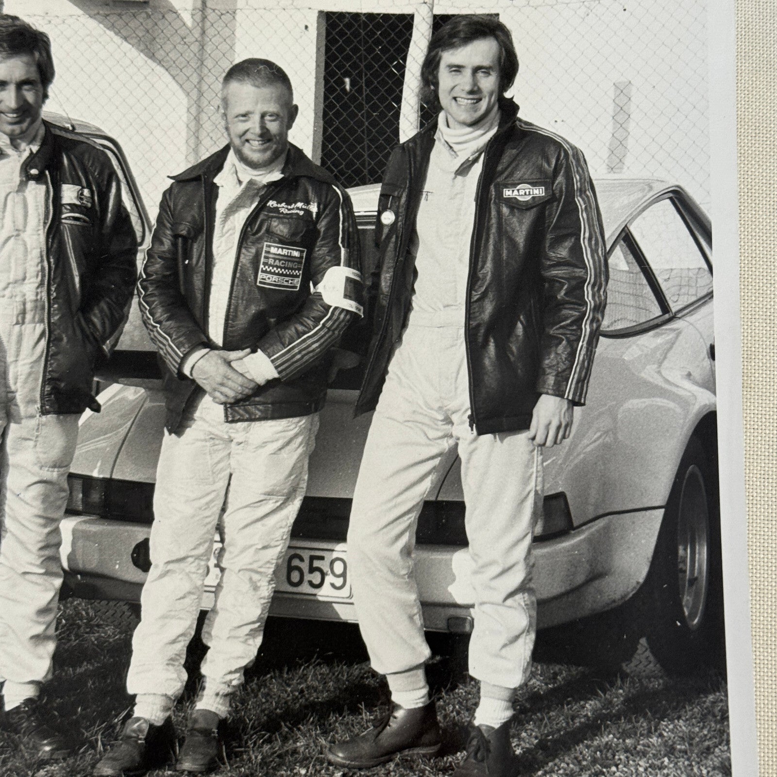 Porsche Martini Racing Team Photo Photograph Herbert Muller Gijs Van Lennep +