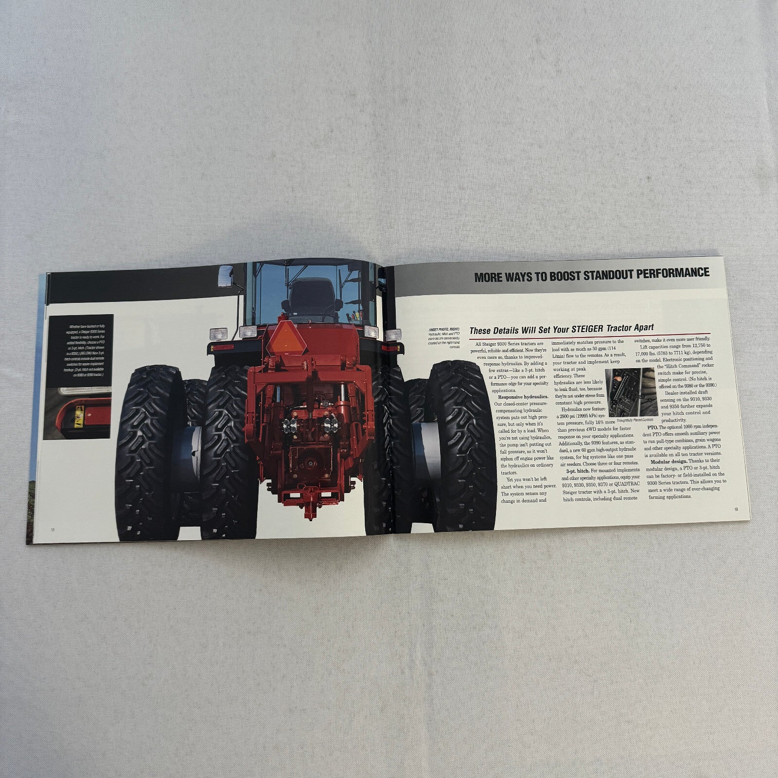 Case Steiger 9300 Series 4WD Tractor Equipment Sales Brochure Catalog