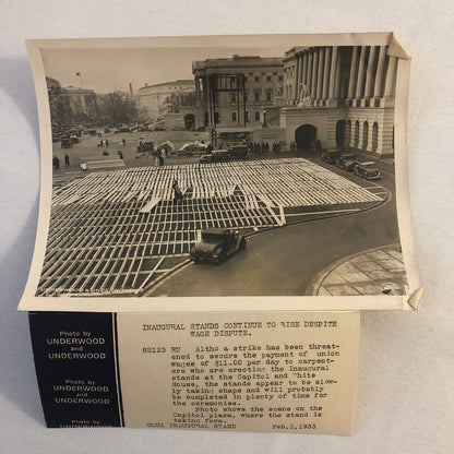 Press Photo Photograph FDR President Franklin Roosevelt Inauguration Strike 1933