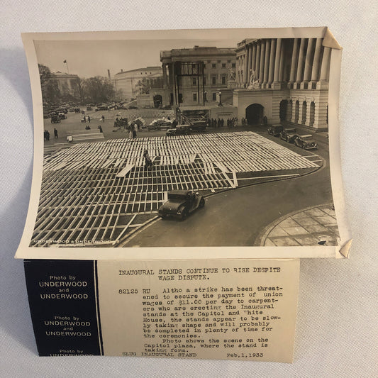 Press Photo Photograph FDR President Franklin Roosevelt Inauguration Strike 1933