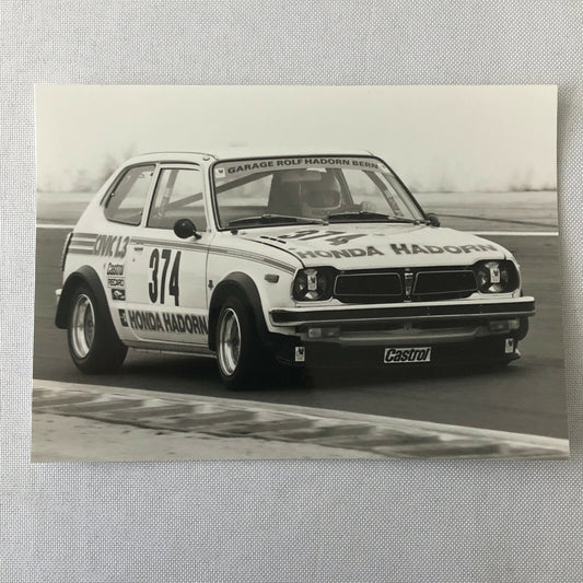 Honda Hadorn Racing Car Photo Photograph Print 1980 Honda Civic ? 