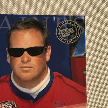 2001 Press Pass Autograph Tony Raines Signed Autographed Signature Card NASCAR