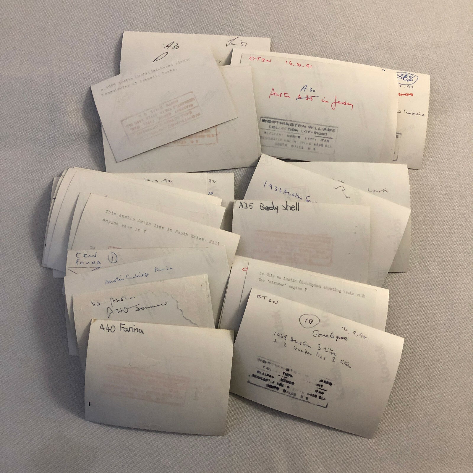 Vintage Austin Barn Find Junk Yard Car Part Photo Photograph Lot of 30